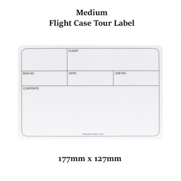 Medium Flightcase Tour Label - 177mm x 127mm